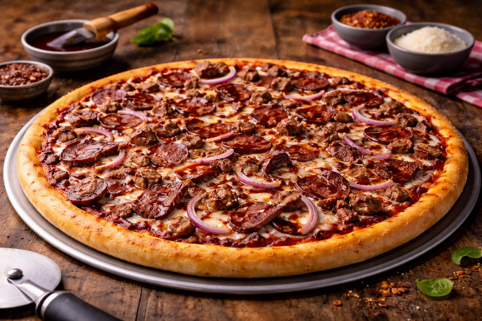 Smoked Beef Large Pizza at Pizza Hut – Tender Smoked Beef Slices