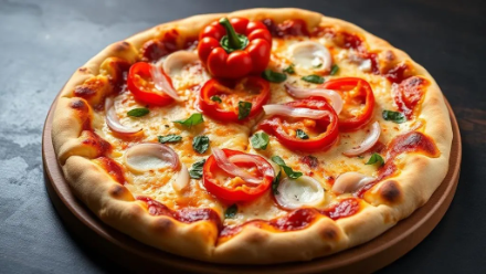 Capsicum & Onion Pizza