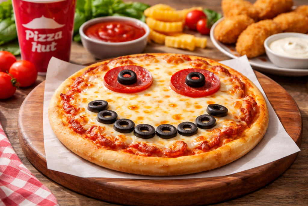 Smiley Face Pizza at Pizza Hut