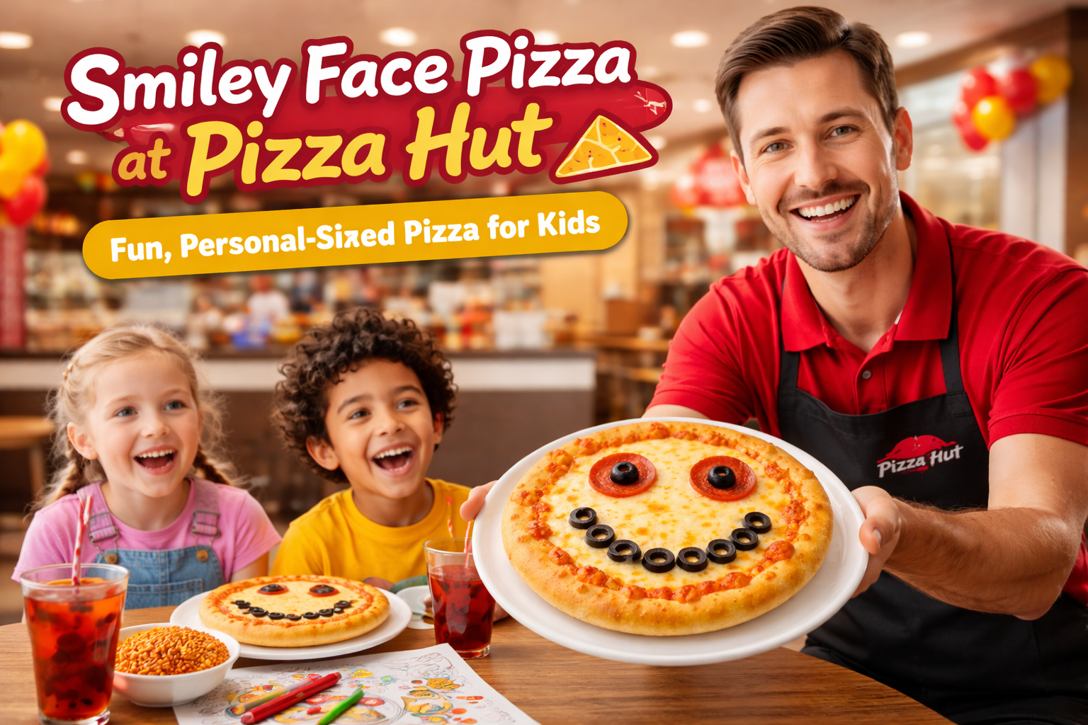 Smiley Face Pizza at Pizza Hut