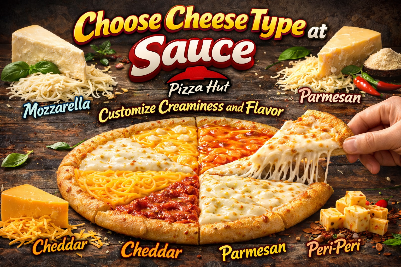 Choose Cheese Type at Pizza Hut