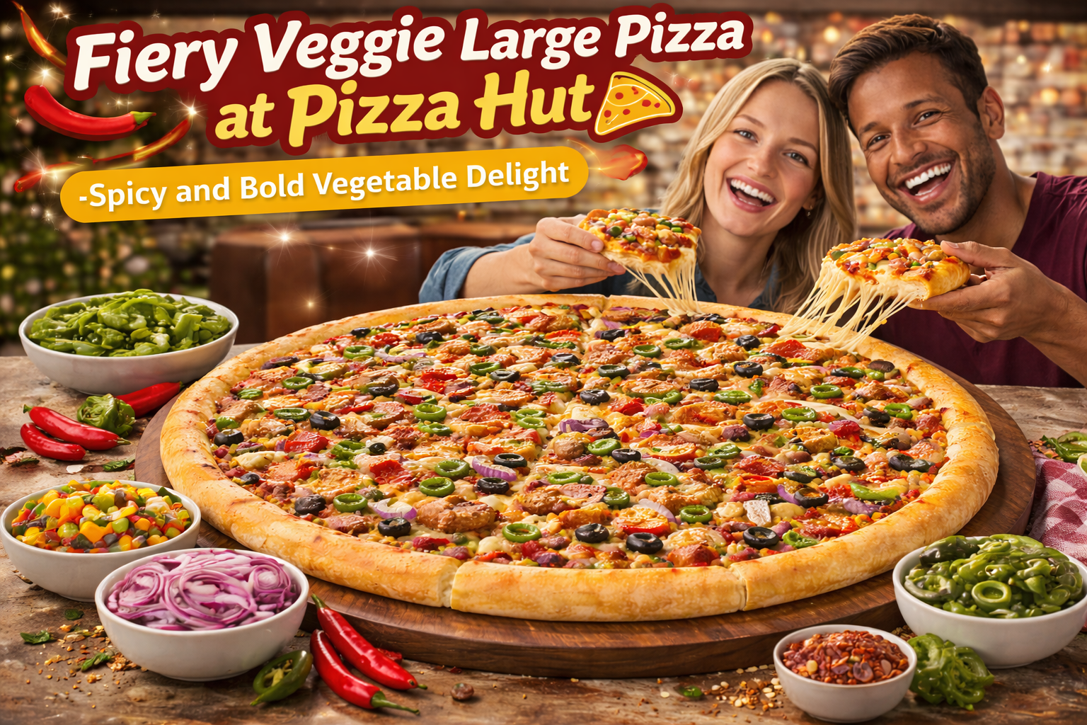 Fiery Veggie Large Pizza at Pizza Hut