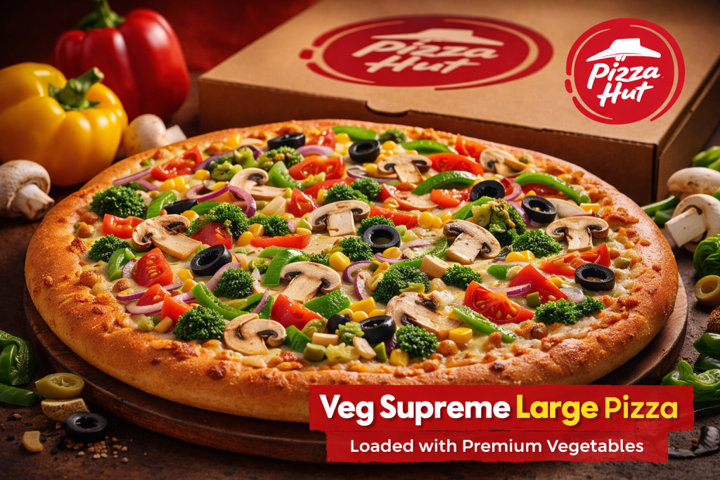 Veg Supreme Large Pizza at Pizza Hut – Loaded with Premium Vegetables