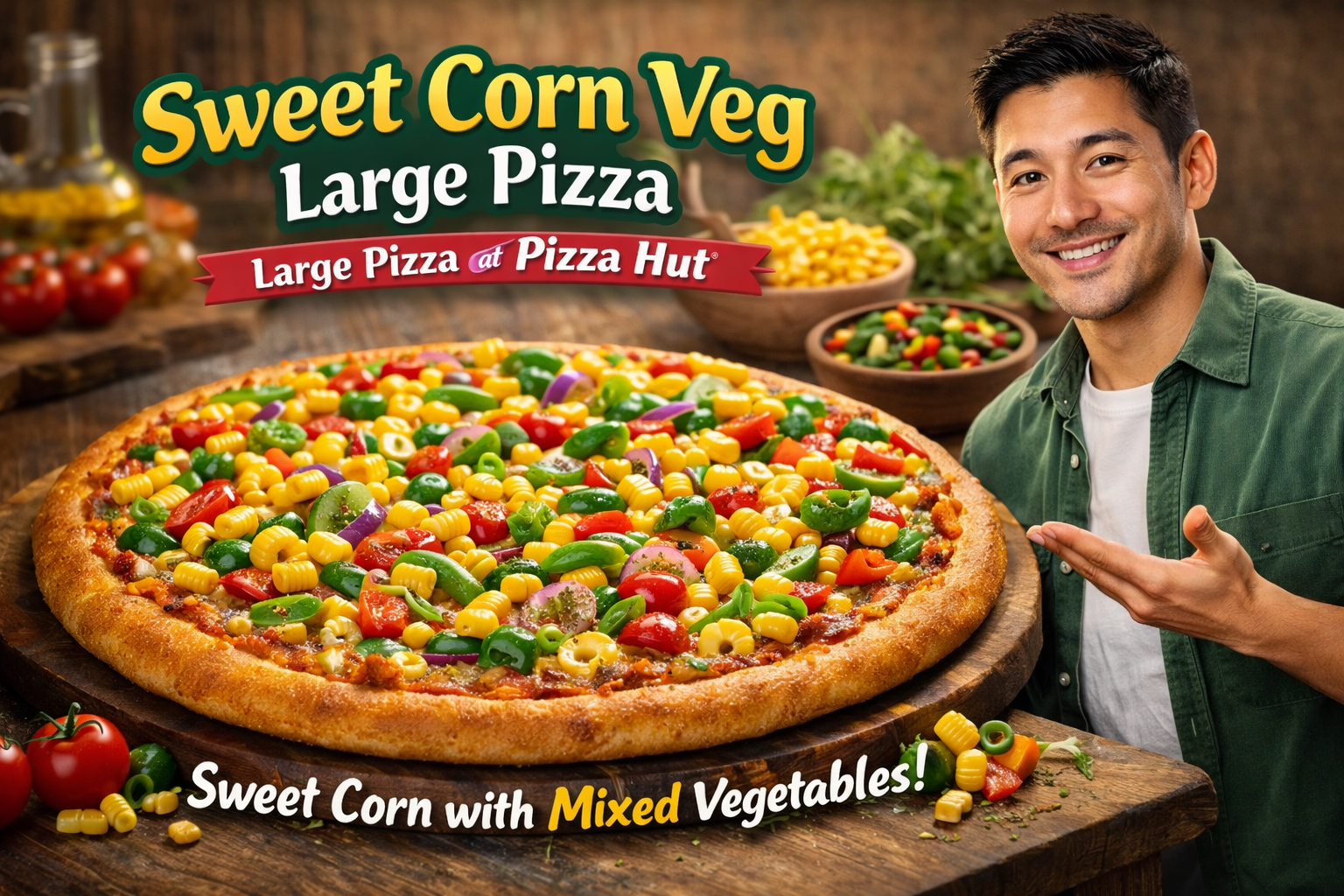Sweet Corn Veg Large Pizza