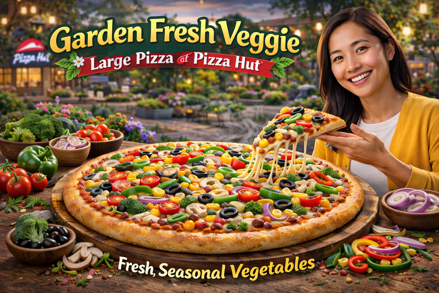 Garden Fresh Veggie Large Pizza
