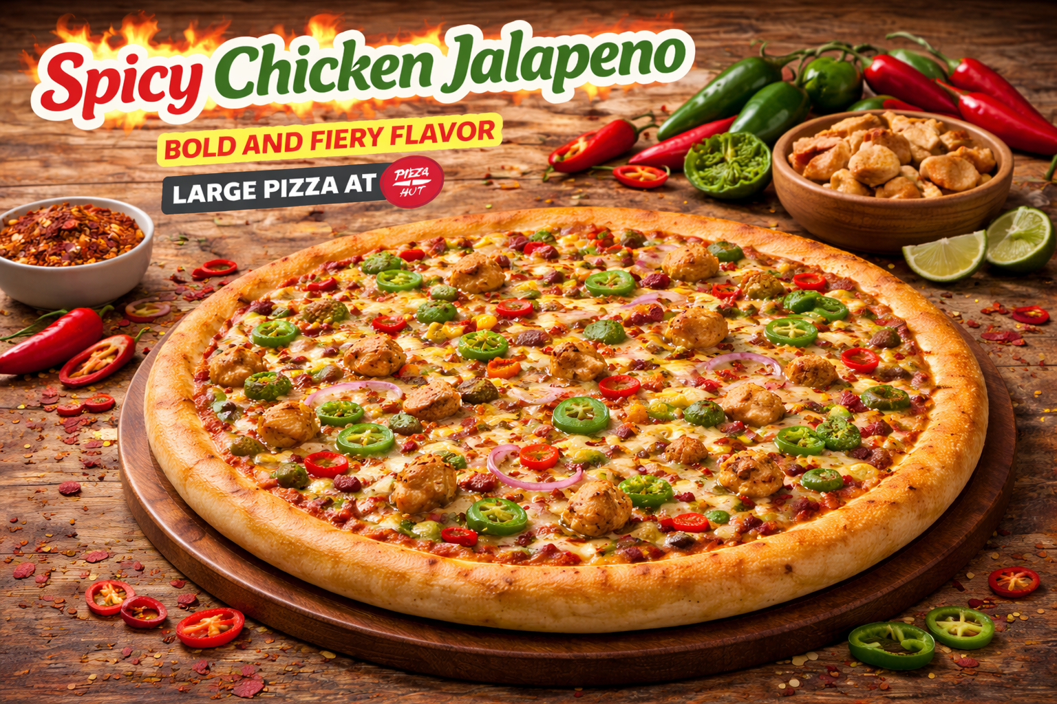 Spicy Chicken Jalapeno Large Pizza