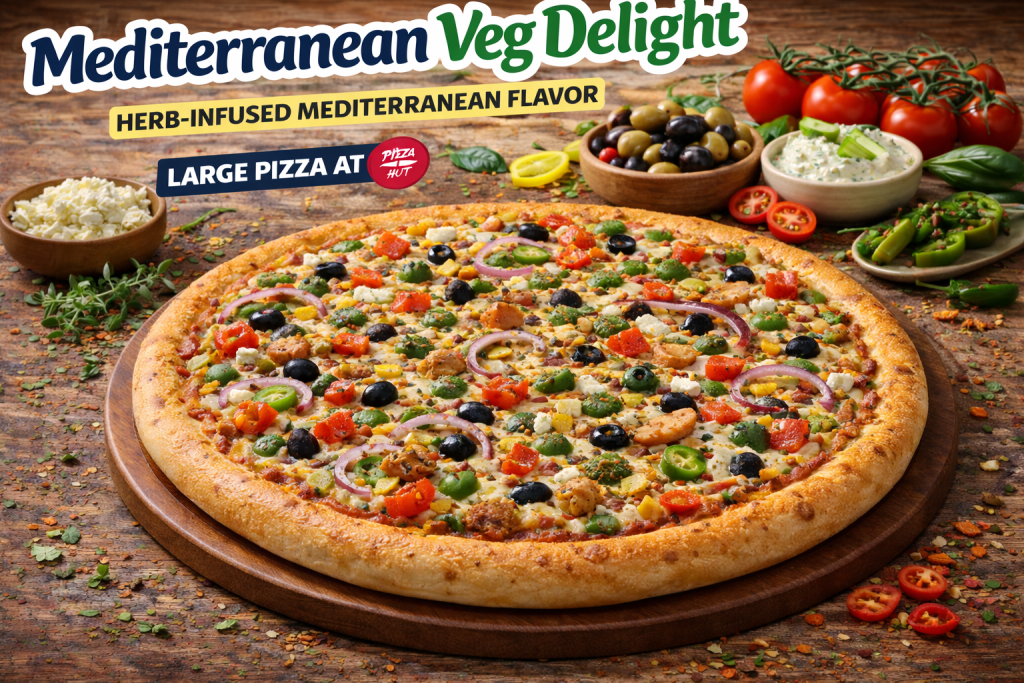 Mediterranean Veg Delight Large Pizza