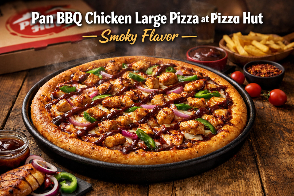 Pan BBQ Chicken Large Pizza at Pizza Hut – Smoky Flavor