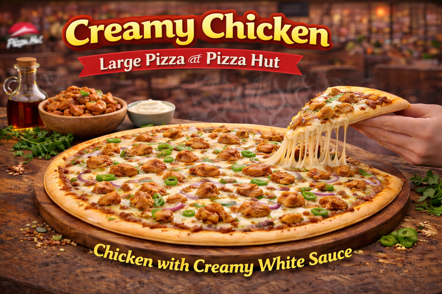 Creamy Chicken Large Pizza