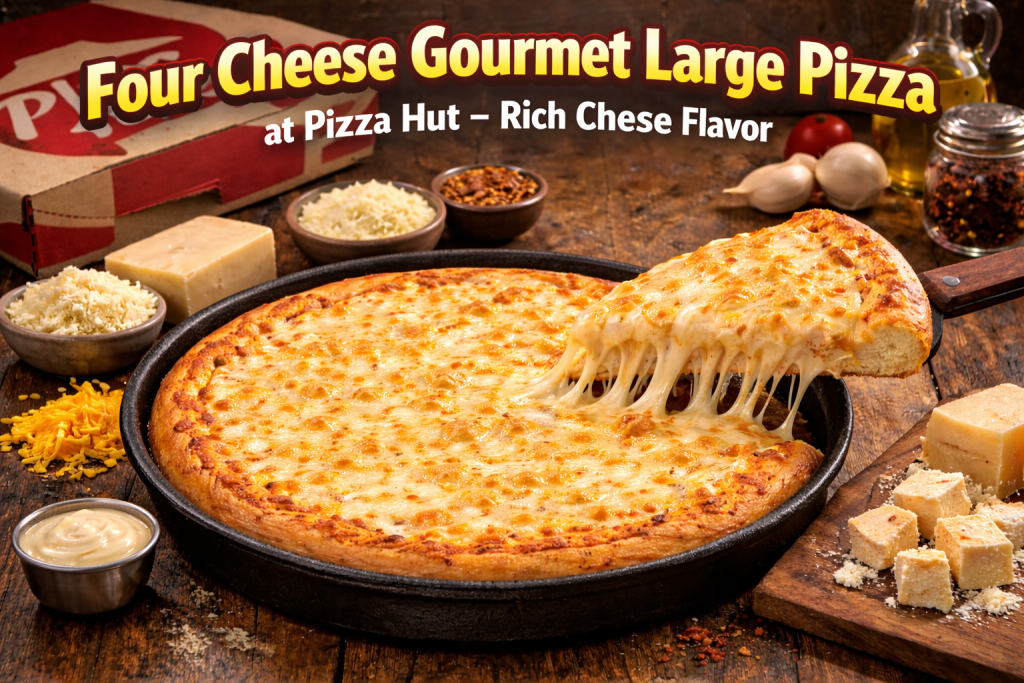 Four Cheese Gourmet Large Pizza at Pizza