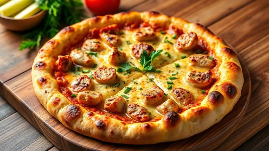 Chicken Stuffed Crust Pizza