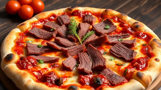 Smoked Beef Pizza