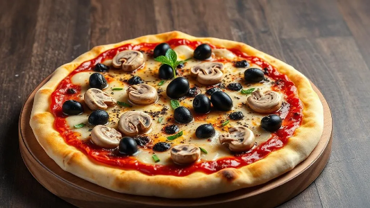 Thin Crust Mushroom & Olive