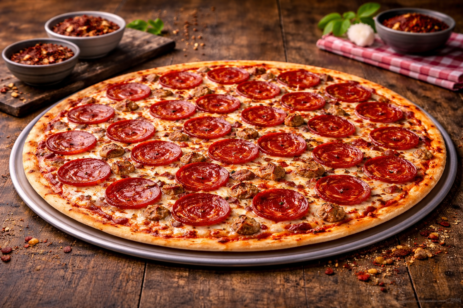 Thin Crust Pepperoni Large Pizza at Pizza Hut – Crispy Pepperoni Pizza