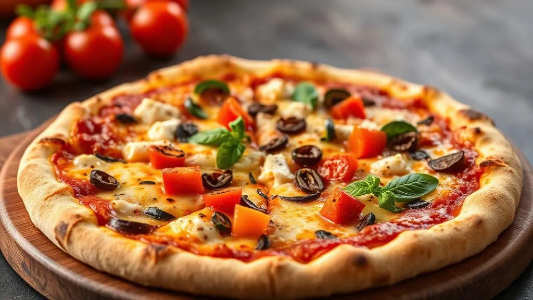 Thin Crust Veggie Delight