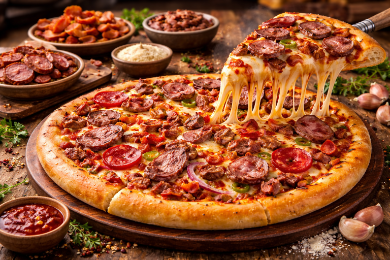Loaded Meat Supreme Large Pizza at Pizza Hut – All Meat Toppings Loaded